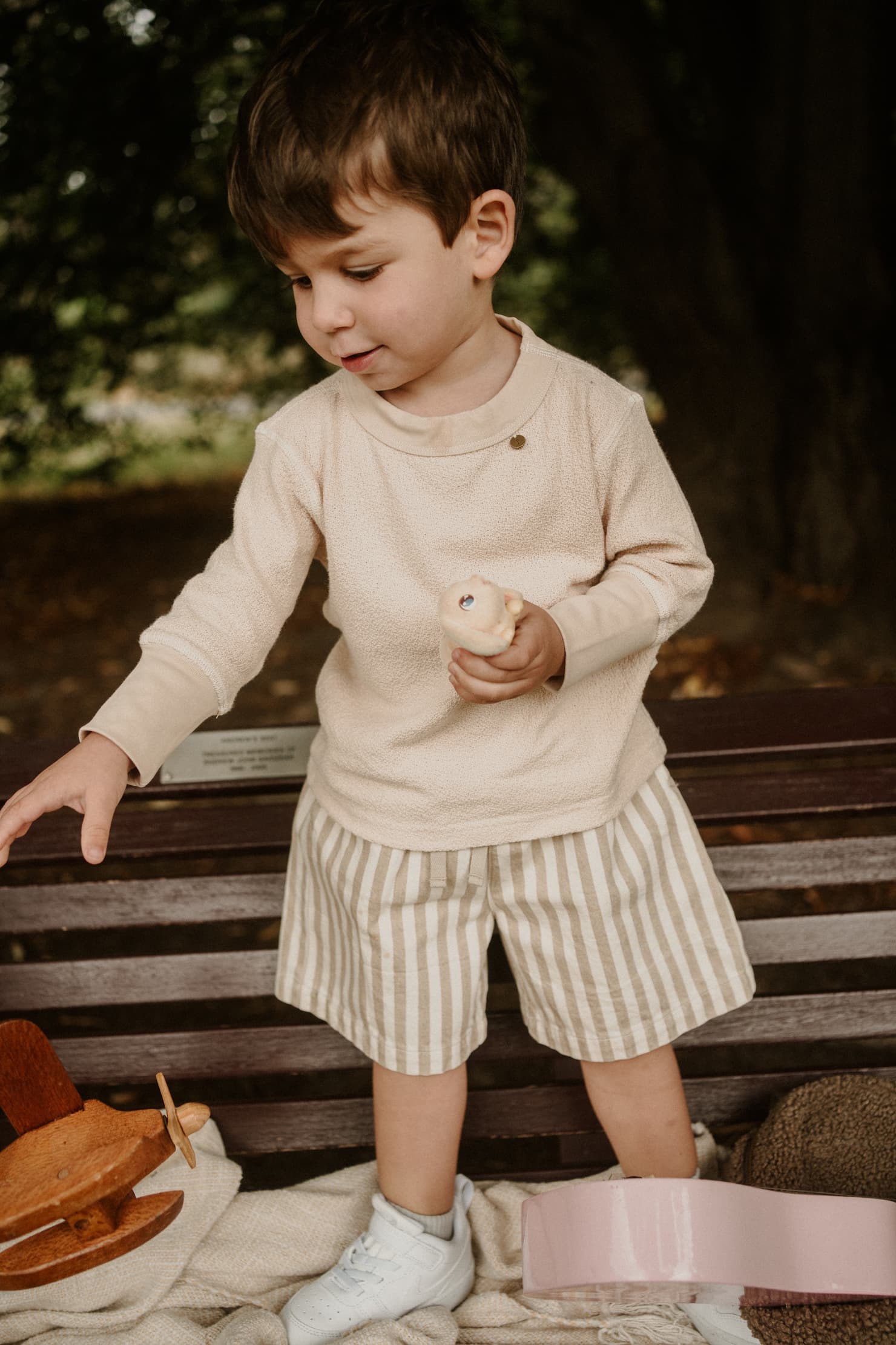 New Arrival – Stripe Denim Shorts