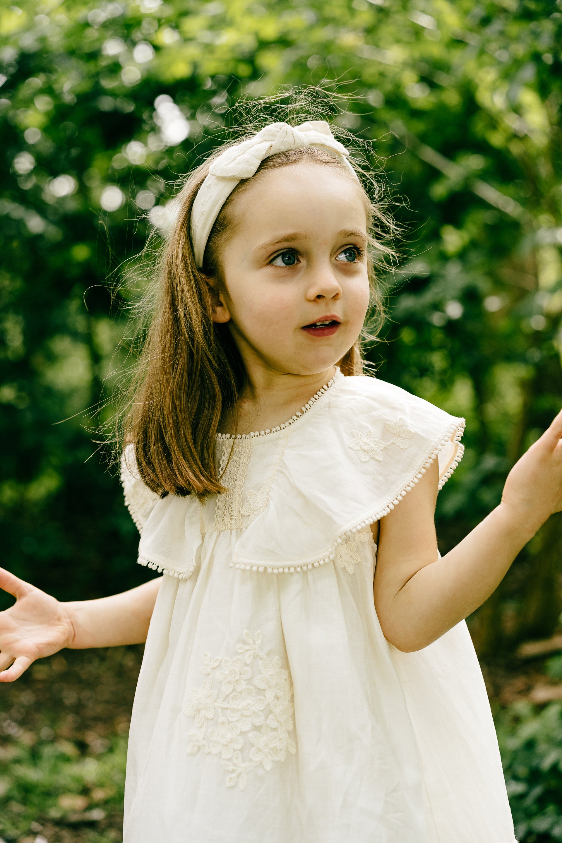 Embroidered Satin Princess Dress