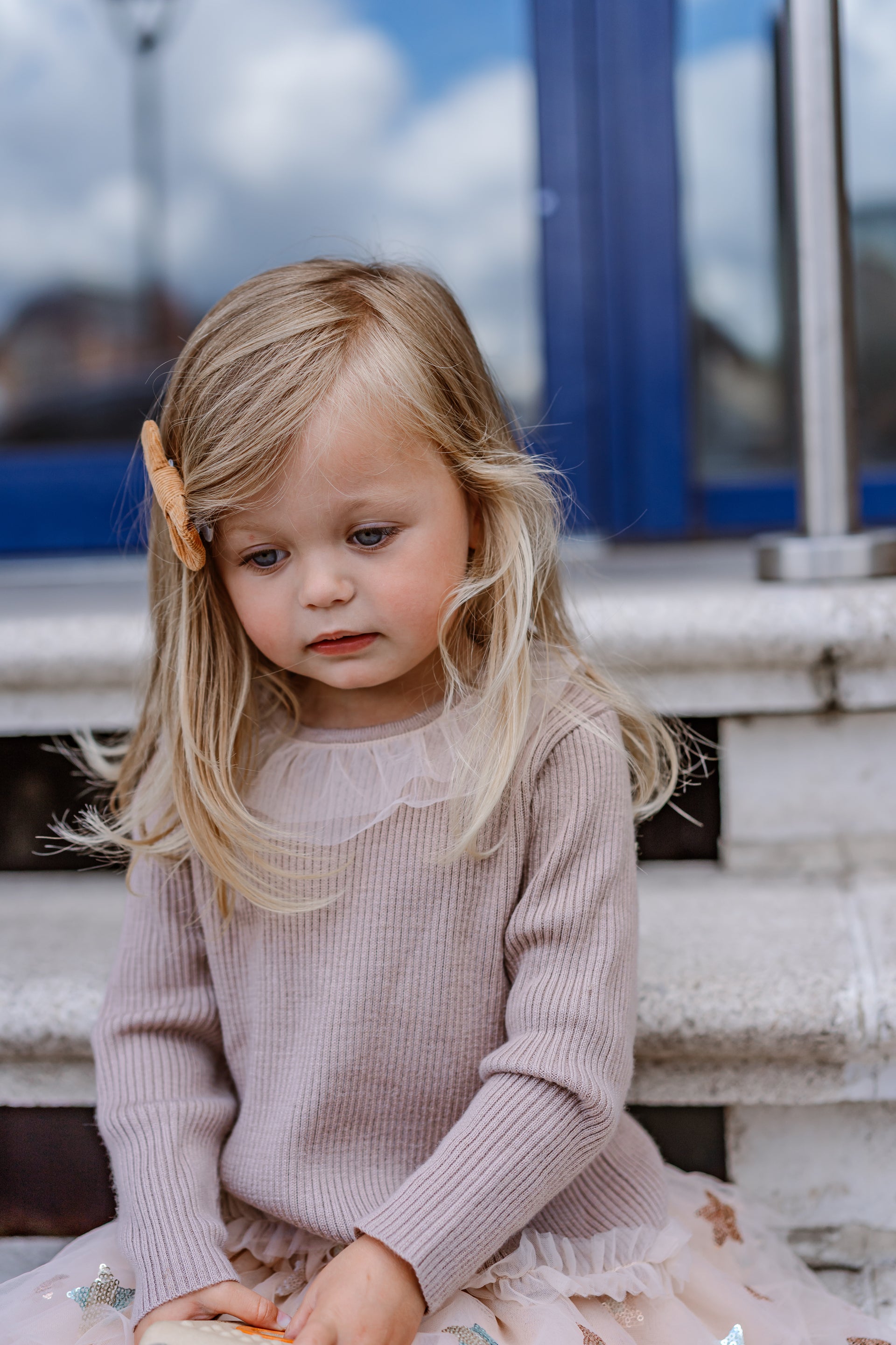 New Arrival – Sweet Tulle Trim Knit Pullover