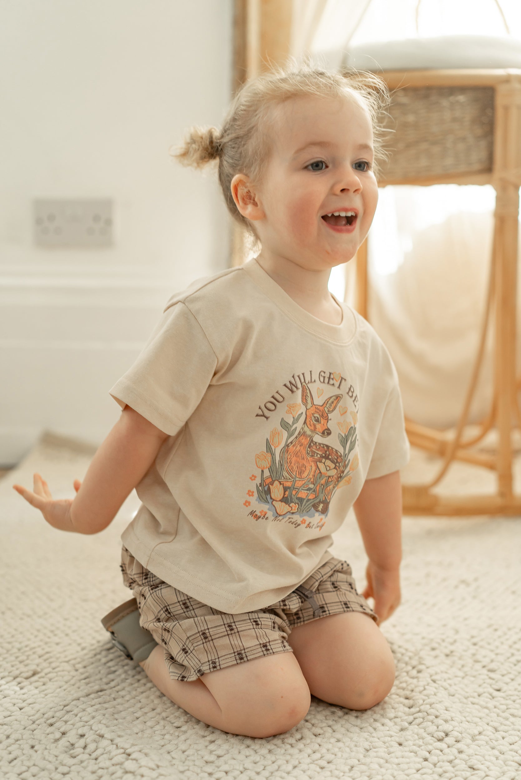 Playful Animal Print Short Sleeve Tee
