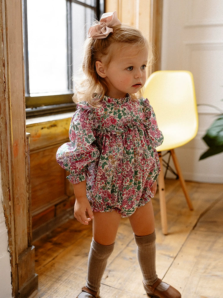 Liberty Floral Print Long Sleeve Jumpsuit