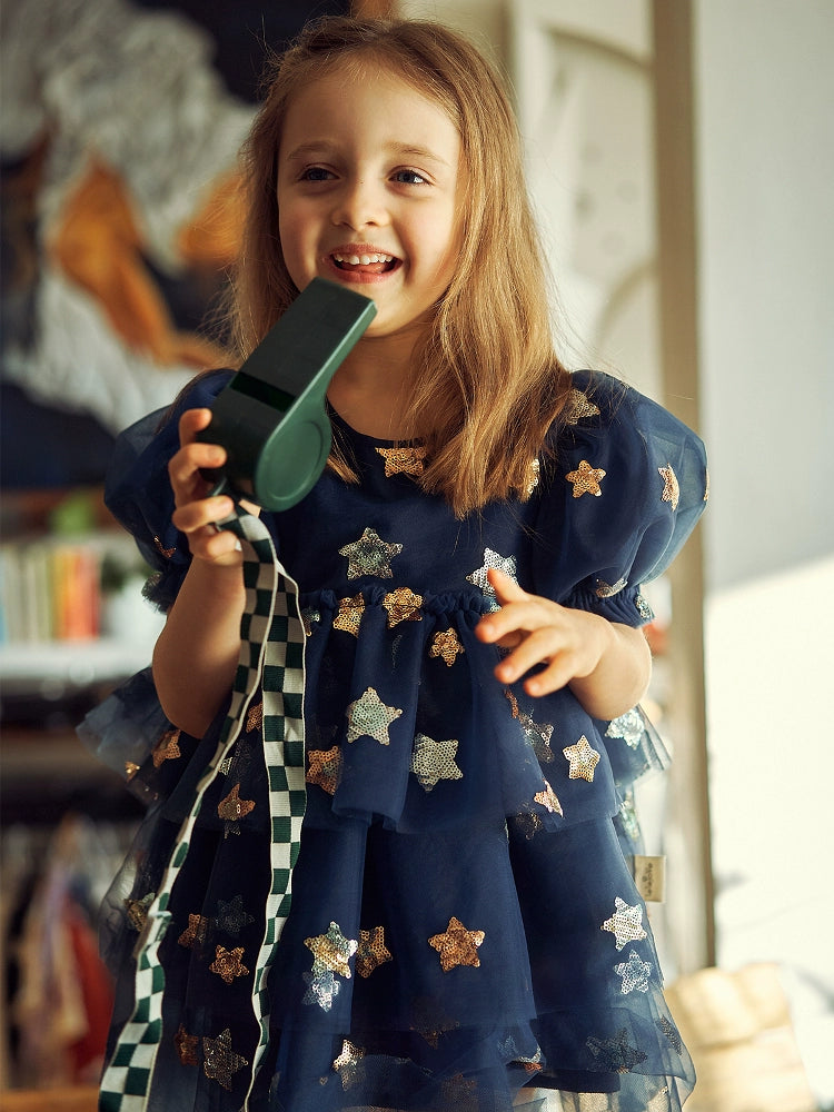 New Arrival – Puff Sleeve Layered Mesh Princess Dress