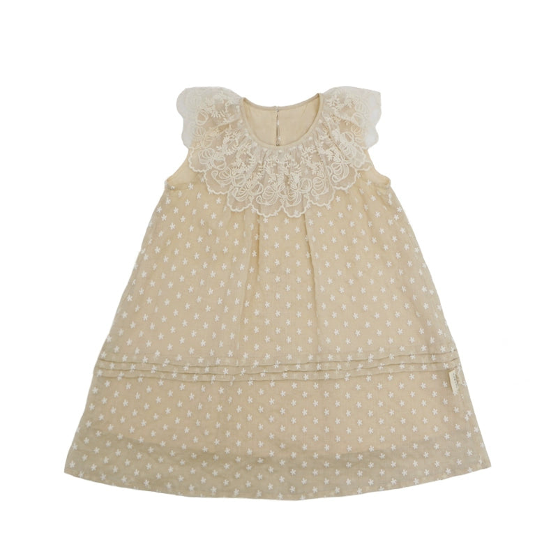 Exquisite Lightweight Embroidered Ramie Princess Dress