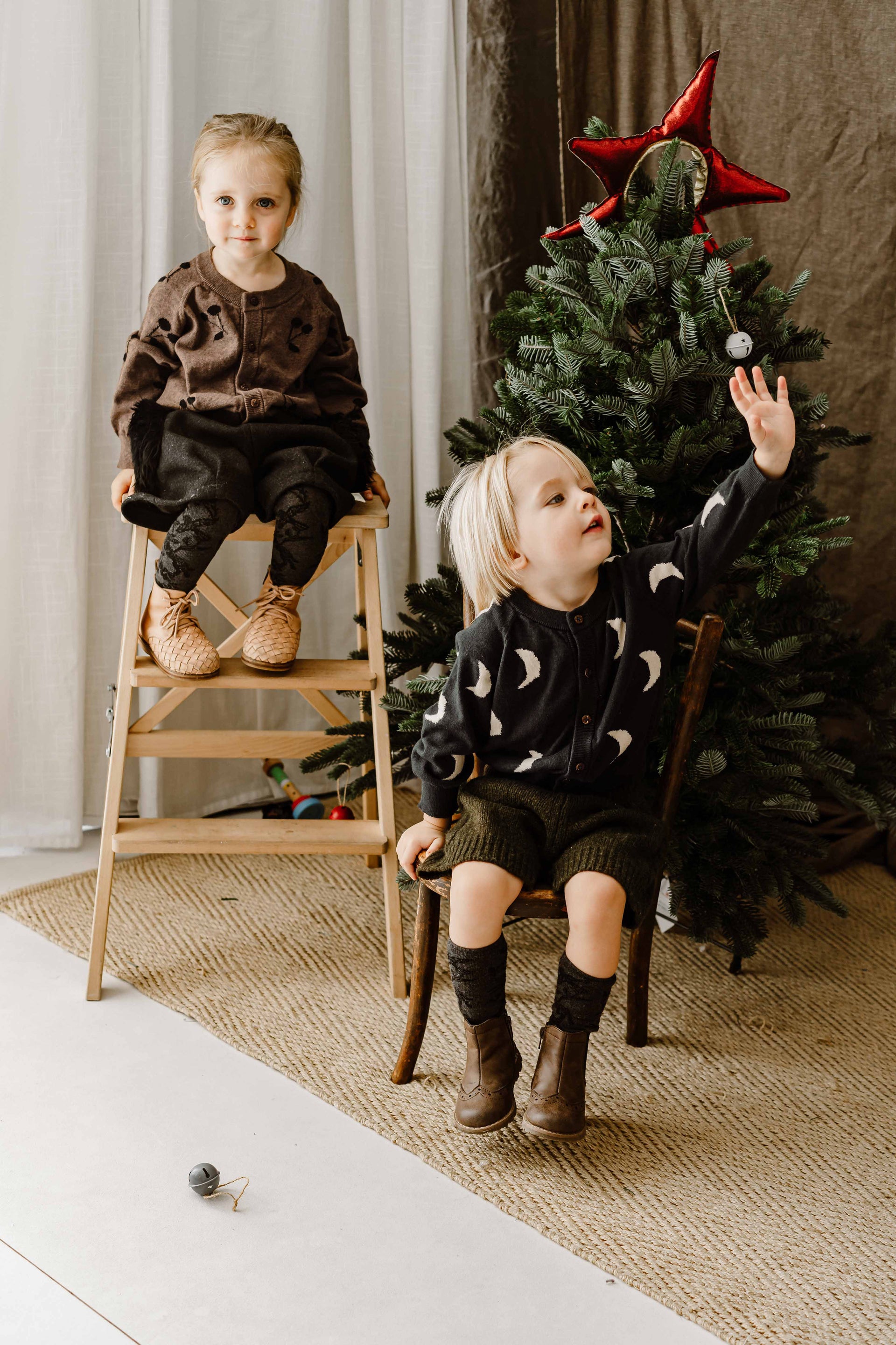 All Over Print Wool Blend Cardigan