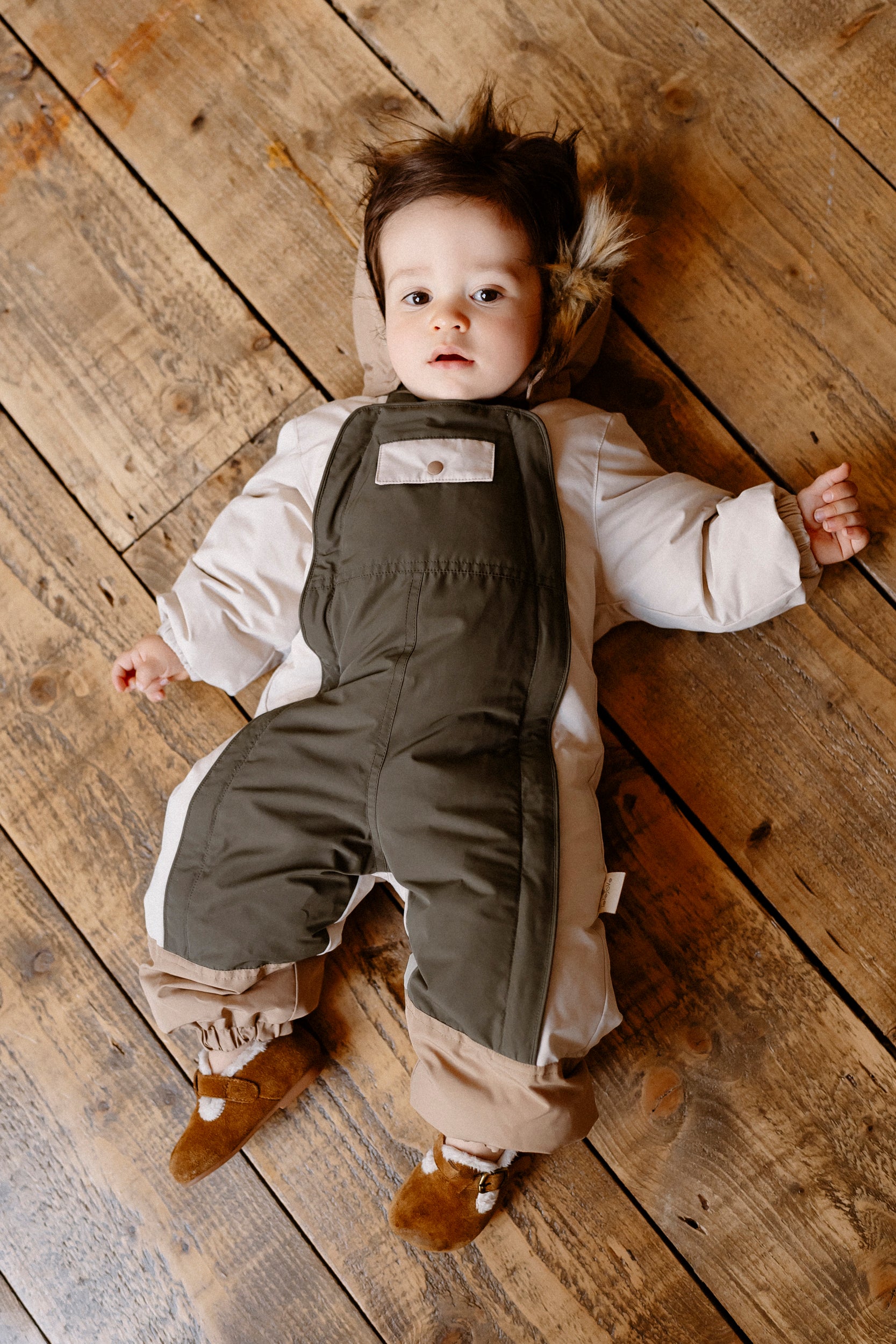 Baby Hooded Winter Snowsuit with Fur Trim