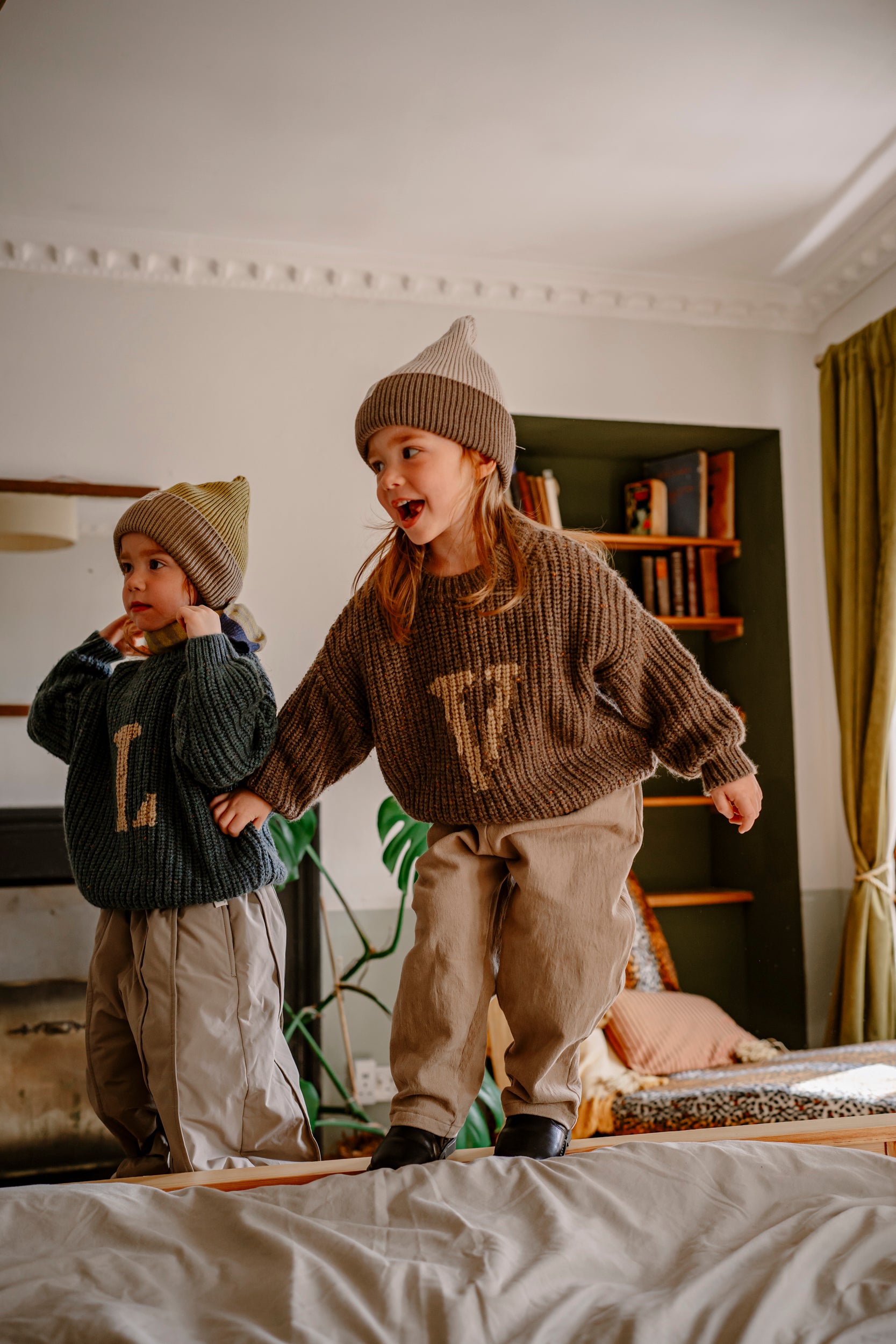 Alphabet Chunky Knit Pullover Sweater