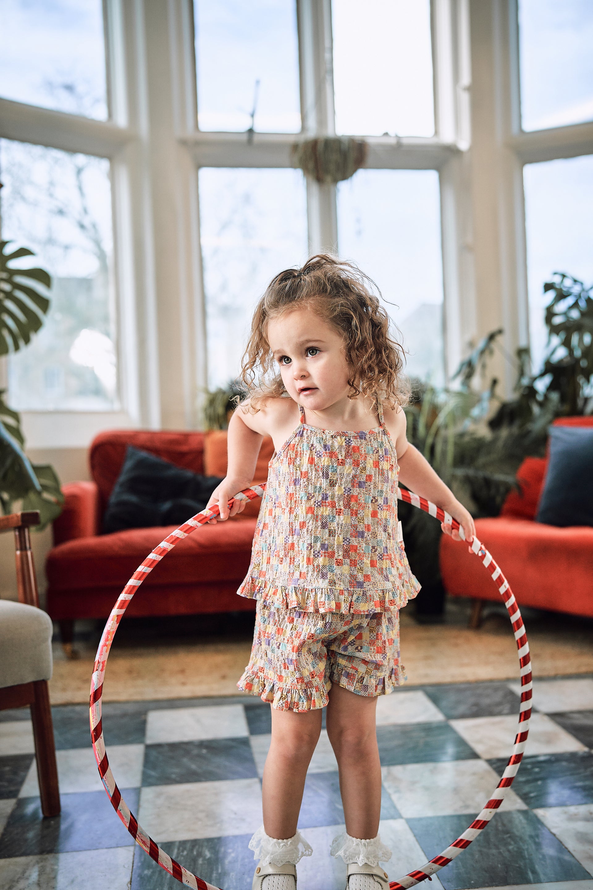Sweet Floral Printed Lightweight Sleeveless Top & Shorts Set