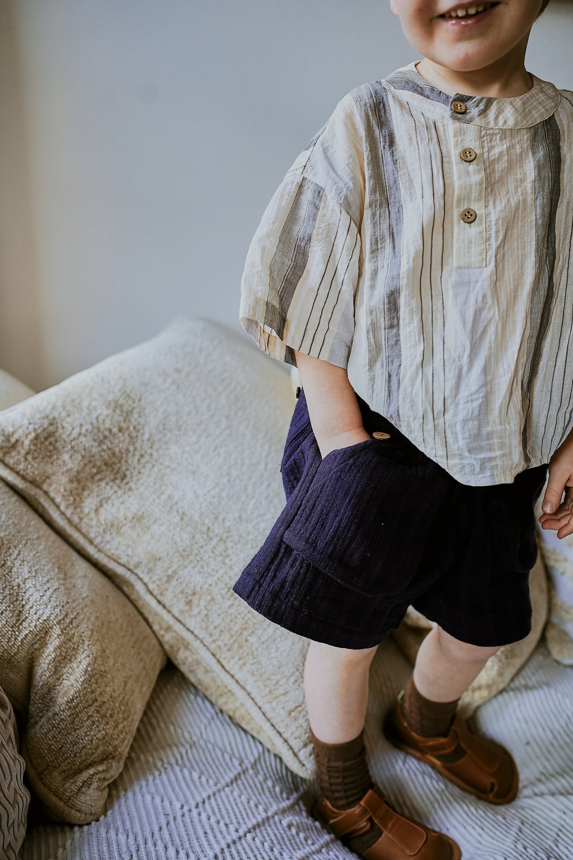 New Arrival – Breathable Cotton Striped Texture Shorts