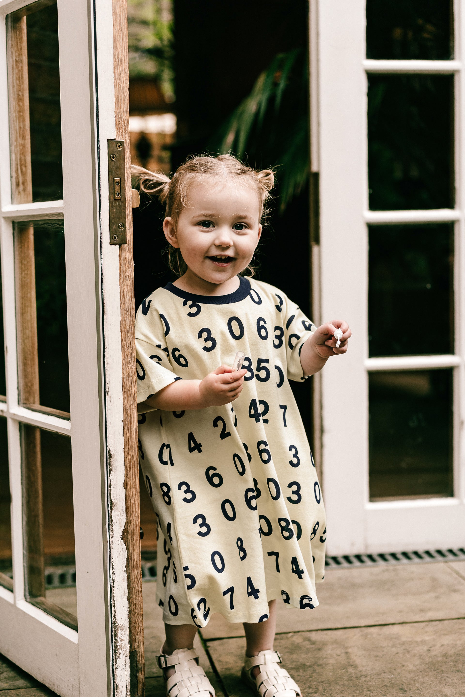 New Arrival – Loose Fit Number Print Cotton Dress