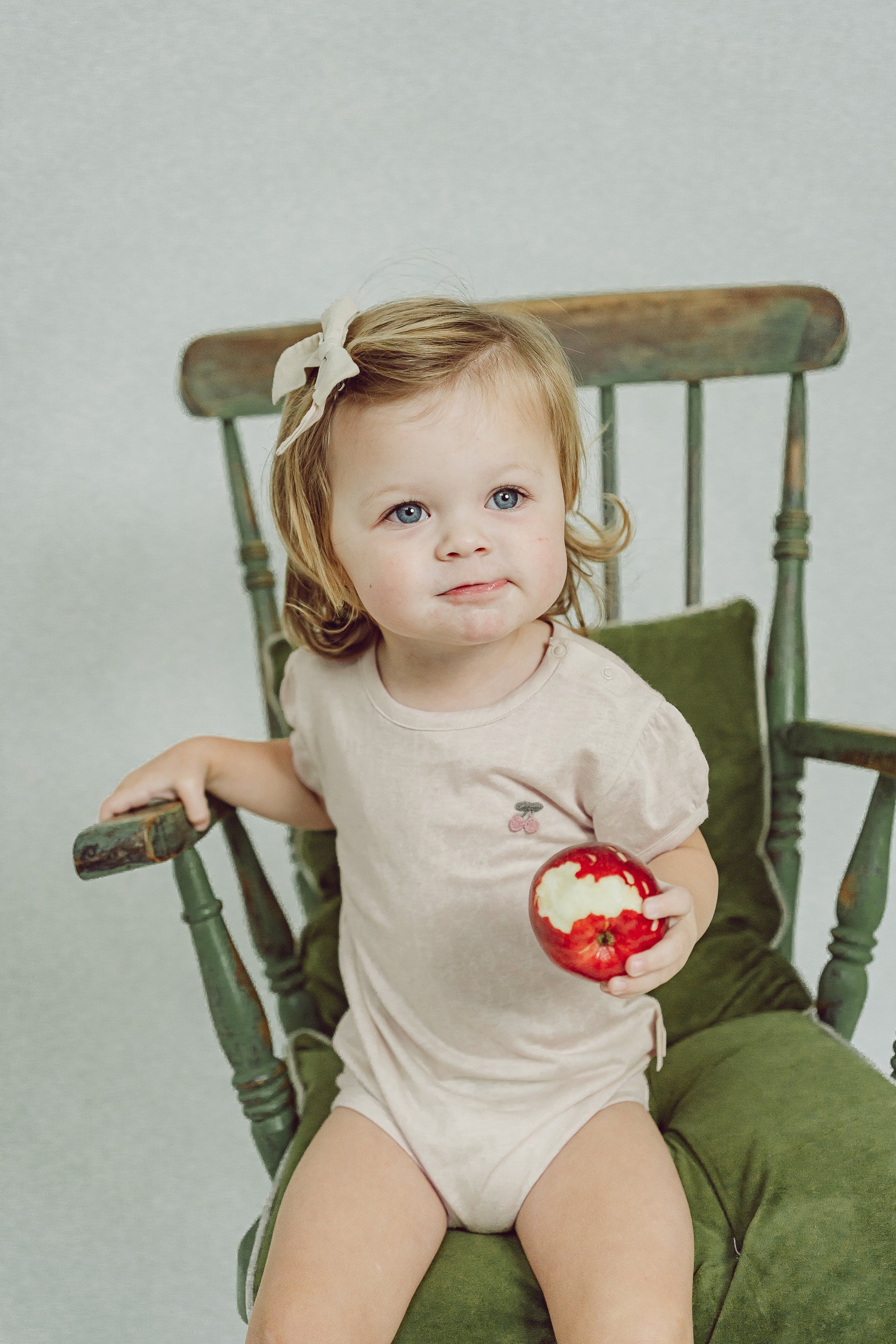 Essential Baby Jumpsuit – Cherry Light Puff Short Sleeve Baby Bodysuit
