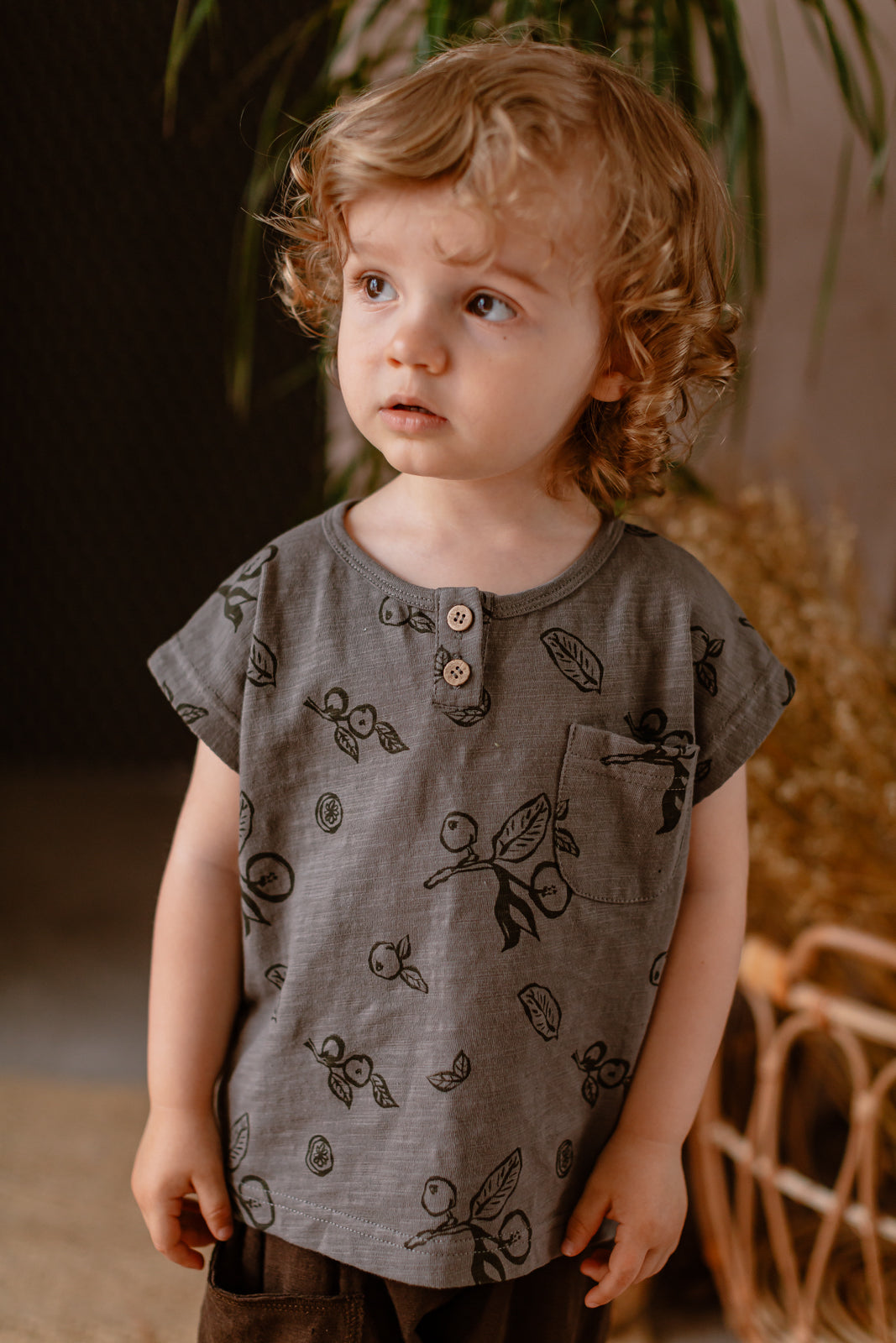 Radish Print Sleeveless Top & Shorts Set