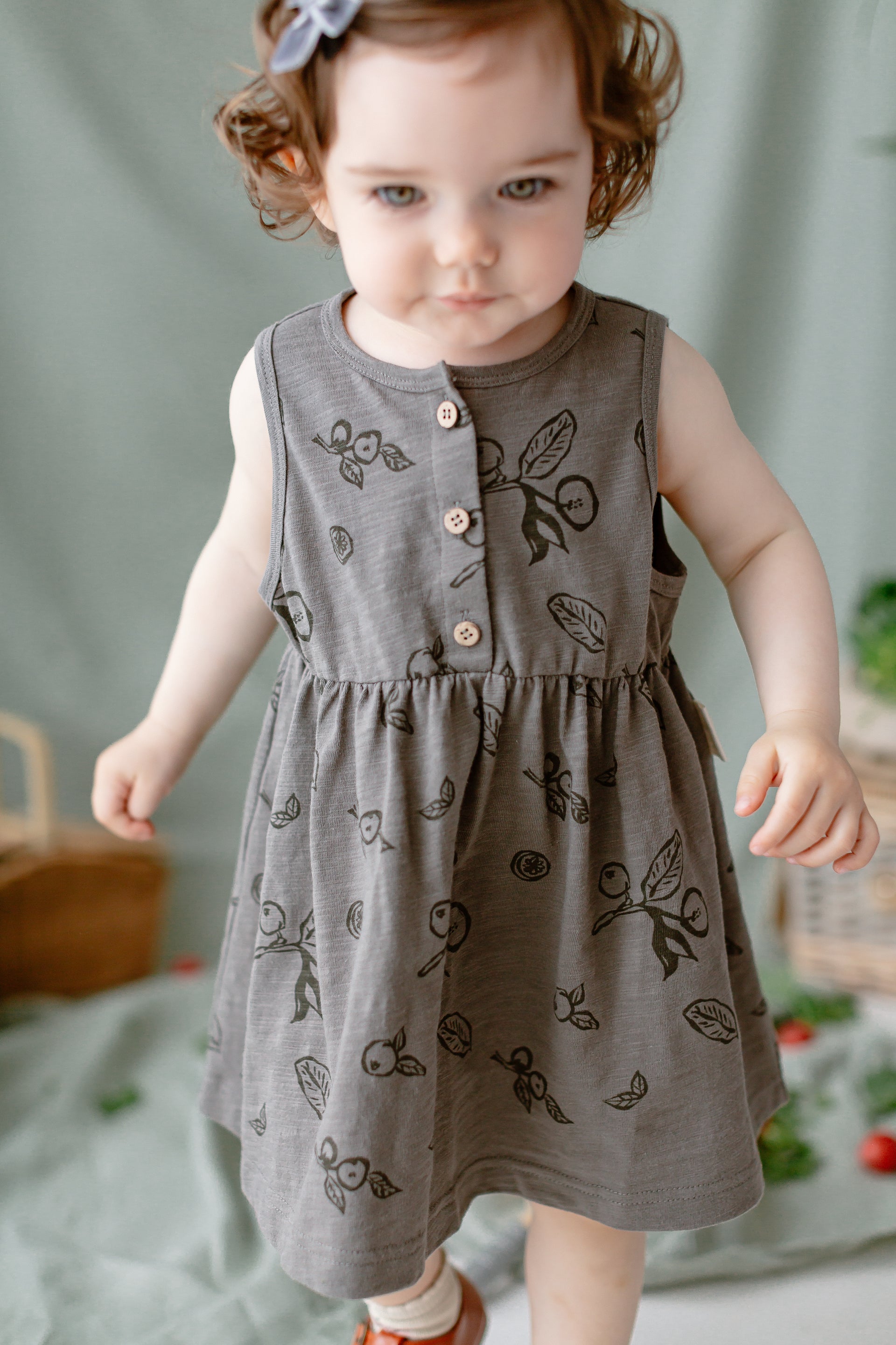Radish Print Sleeveless Dress
