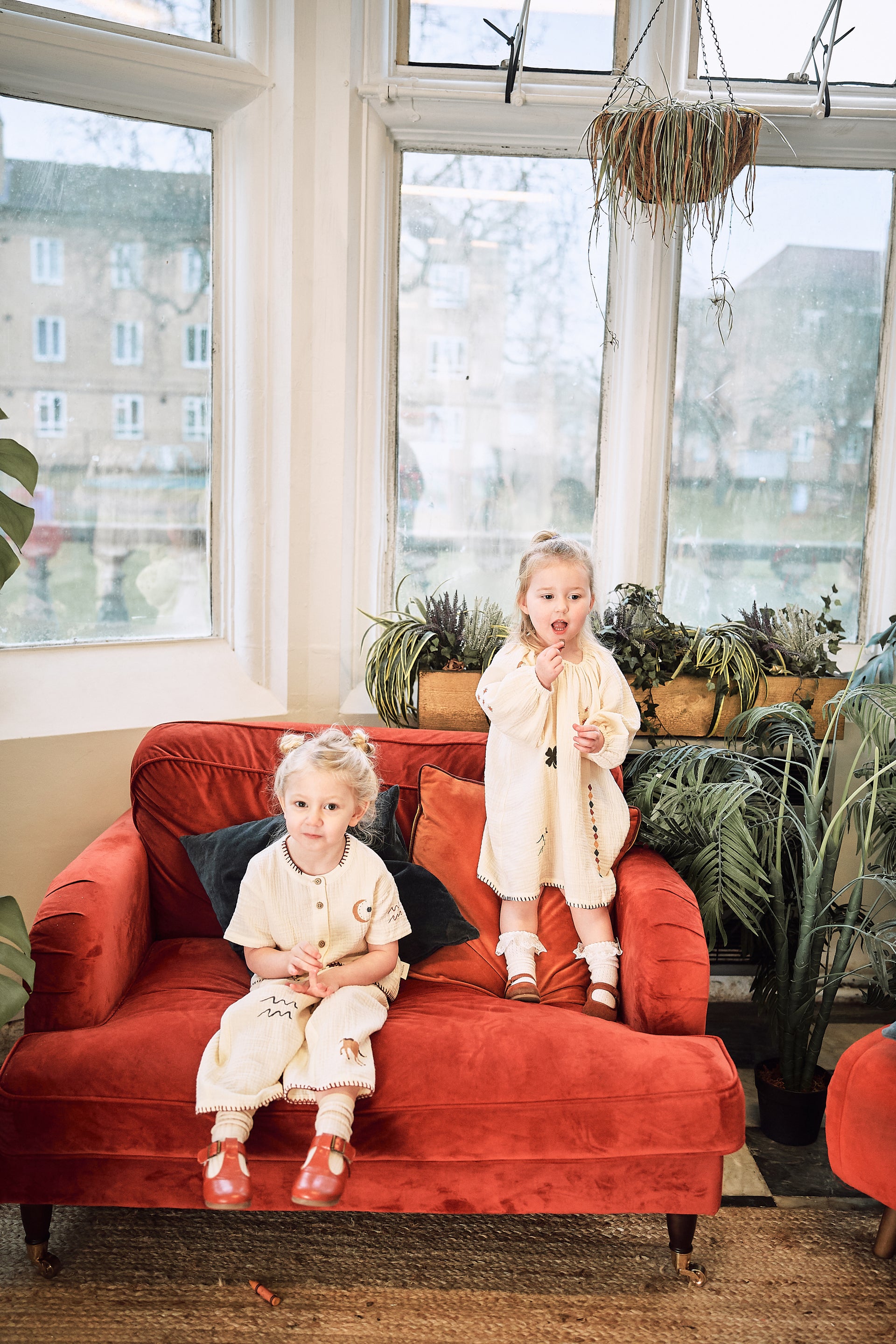 New Arrival – Cotton Double Layer Yarn Embroidered Top & Bottoms Set